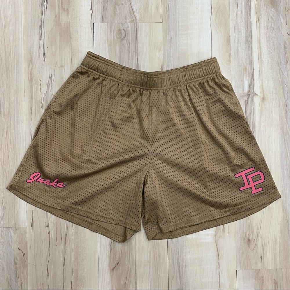 Inaka Power Brown/red logos Mesh shorts Size 2XL